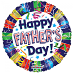 Rund Happy Father's Day Folieballong