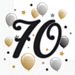 70 År Ballonger Servetter
