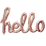 Hello Folieballong Roséguld