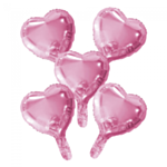Hjärtan Folieballonger Rosa