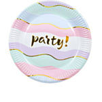 Party Tallrikar Pastell/Guld