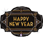 Happy New Year Art Deco Folieballong