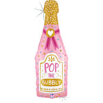 Champagneflaska Folieballong Rosa
