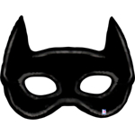 Fladdermus Mask Folieballong Svart