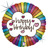 Happy Birthday Regnbåge Folieballong