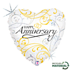 Happy Anniversary Hjärta Folieballong