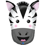 Zebrahuvud Folieballong