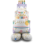 Tårta Happy Birthday Stående Folieballong