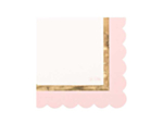 Servetter Vit/Rosa