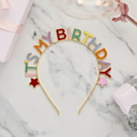 It's My Birthday Hårband Regnbåge