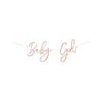 Baby Girl Banner Ljusrosa