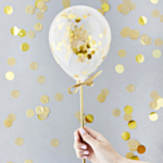 Mini Konfettiballonger Guld