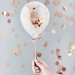 Mini Konfettiballonger Roséguld
