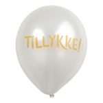 Tillykke Latexballonger Pärlemor