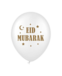 Eid Mubarak Ballonger Vit/Guld