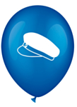 Studentballong Blå
