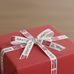 Norsk Gratulerer Satinband