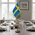 Sverige Bordsflagga Stor