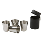 Metall Shotglas I Etui