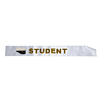 Student Ordensband Vit/Guld