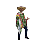 Mexikansk Poncho Maskeraddräkt