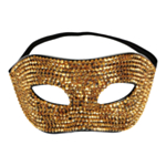 Strass Maskeradmask Guld