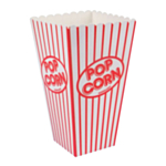 Klassiska Popcornbägare Röd/Vit