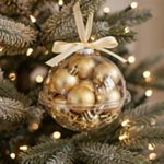 Mini Julgranskulor i Julgranskula Guld