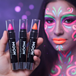 Sminkpennor UV Neon Glitter Magenta/Lila/Orange