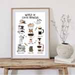 World Of Coffee Brewing A4 Affisch