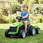 Nordic Play® Eltraktor Med Släp Grön