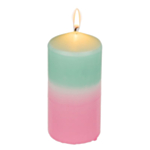 Ombre Blockljus Rosa/Mint