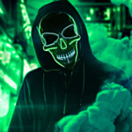 Skelett LED Mask