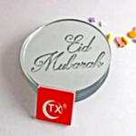 Eid Mubarak Tårtdekorationer Silver