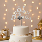 Eid Mubarak Tårttopper Silver