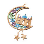 Eid Halvmåne Hänge Multifärgad