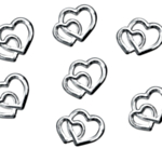 Hjärta Bordsdekorationer Silver