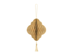 Julpynt Honeycomb Droppe Beige