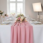 Chiffong Bordslöpare Rosa