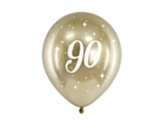 90 År Ballonger Guld