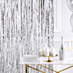 Glitterdraperi Silver