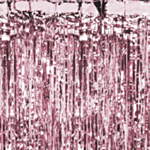 Glittergardin Roséguld