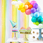 Glitterdraperi Multifärgat Pastell
