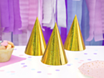 Partyhattar Metallic Guld