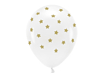Basic Stjärnor Ballonger Vit/Guld