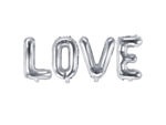 Love Folieballonger Silver