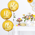 Rund 18th Birthday Folieballong Guld