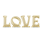 LOVE Stående Folieballonger Guld