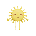 Gående Sol Folieballong