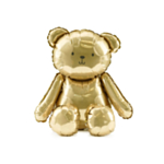 Nalle Folieballong Guld